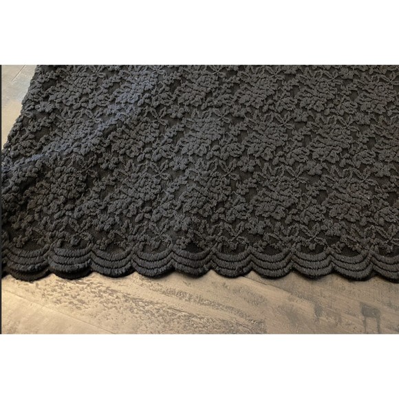 Coldwater Creek High Neck Lace Long Sleeve Scalloped Top - Sz M - Picture 8 of 14